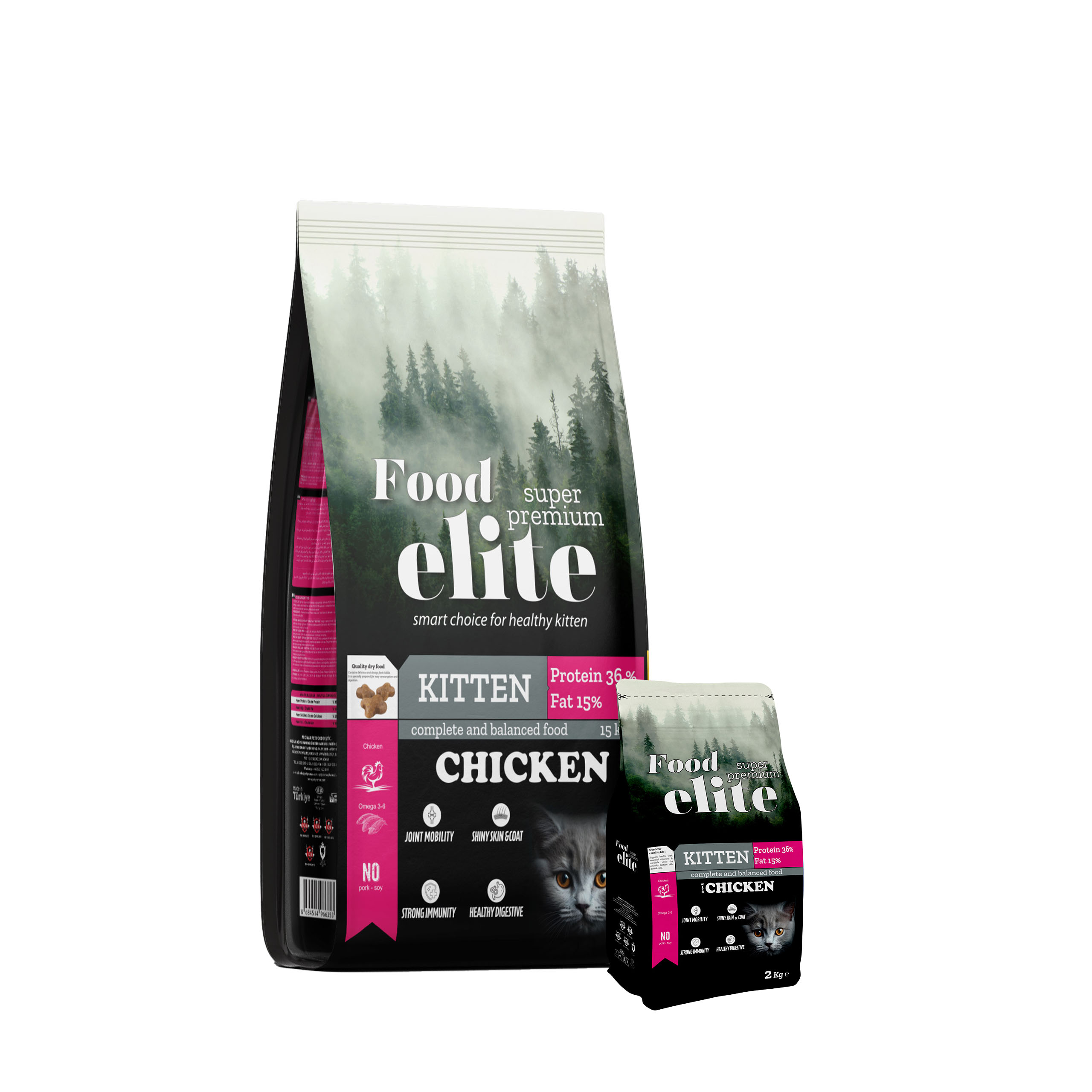 Food Elite Tavuklu Yavru Kedi Maması 15 Kg | 2 Kg