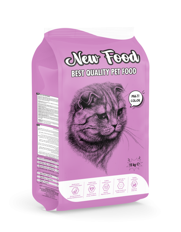 New Food Tavuk Etli & Biftekli & Somonlu Yetişkin Kedi Maması 15 Kg