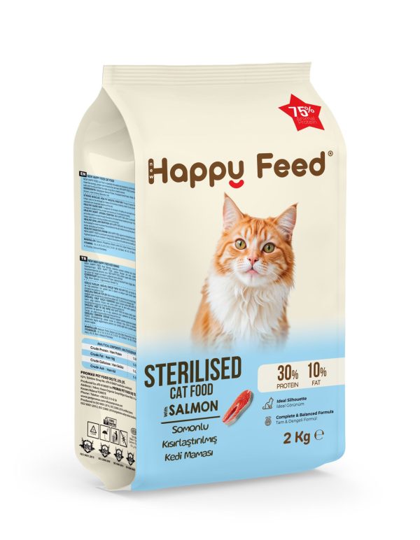 New Happy Feed Somonlu Kısırlaştırılmış Kedi Maması 2 Kg