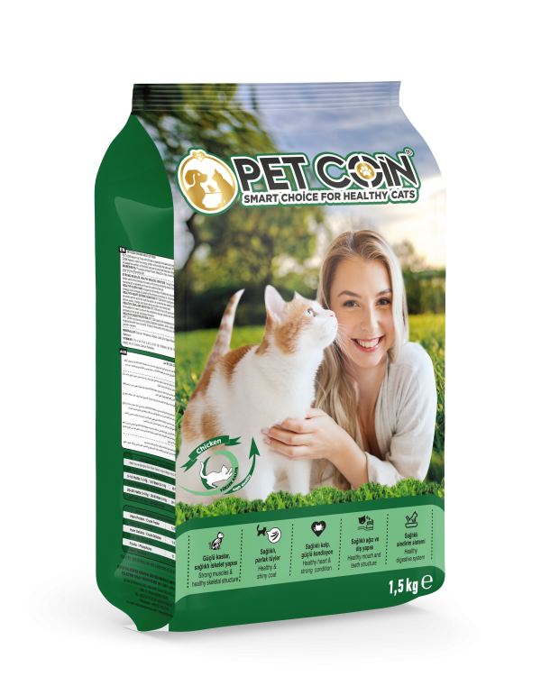 Pet Coin Tavuklu Yetişkin Kedi Maması 15 Kg | 7 Kg | 1,5 Kg
