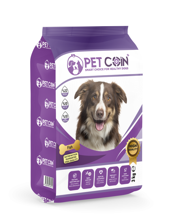 Pet Coin Somonlu Yetişkin Köpek Maması 3 Kg