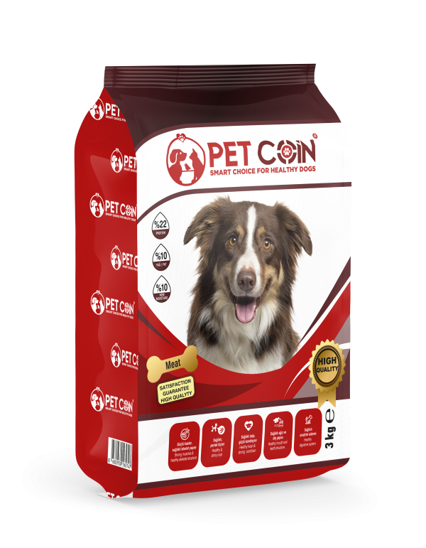 Pet Coin Biftekli Yetişkin Köpek Maması 15 Kg | 3 Kg