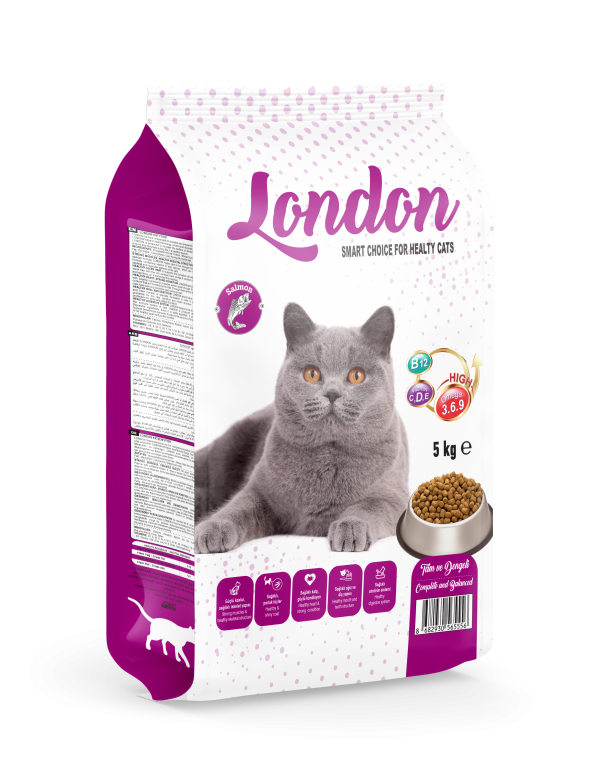 London Somonlu Yetişkin Kedi Maması 5 Kg | 1,5 Kg