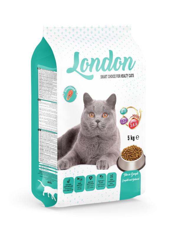 London Kısırlaştırılmış Somonlu Yetişkin Kedi Maması | 5 Kg | 1,5 Kg
