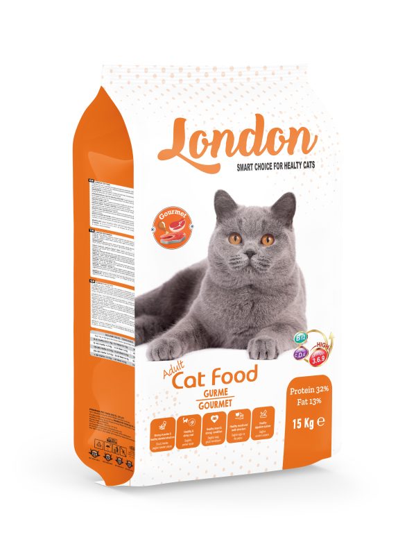 London Tavuk Etli & Kuzu Etli & Somonlu Gurme Yetişkin Kedi Maması 15 Kg | 5 Kg | 1,5 Kg