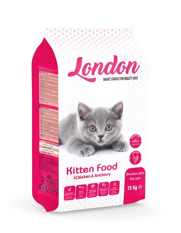 London Tavuklu & Hamsili Yavru Kedi Maması 15 Kg