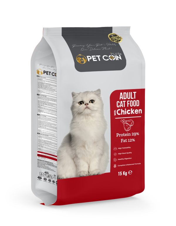 Pet Coin Plus Tavuklu Yetişkin Kedi Maması 15 kg