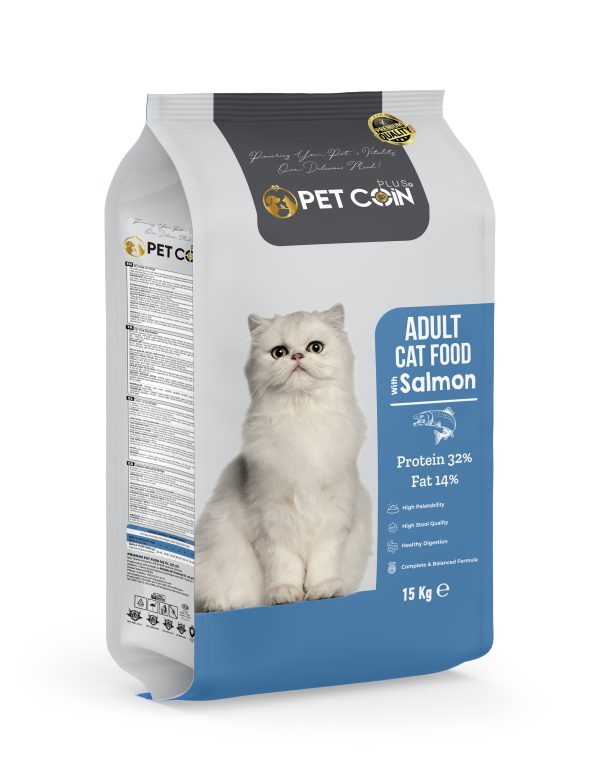 Pet Coin Plus Somonlu Yetişkin Kedi Maması 15 kg