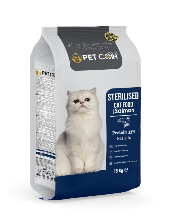 Pet Coin Plus Somonlu Kısırlaştırılmış Kedi Maması 15 kg